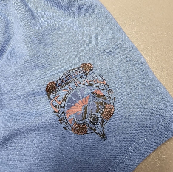 weekend soul blue country festival high rise lounge shorts women's size M - Picture 4 of 8